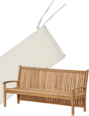 Produktbild von Teako Design Bankauflage Gartenbank Pescara 150x50x5 cm Creme