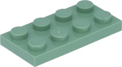 Produktbild von Lego® 10 Stück 3020 Platten Plates 2x4 Part Basic 10 Sandgrün