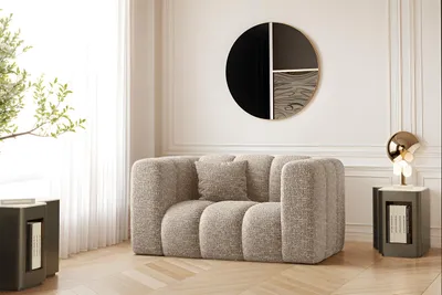 Image de Fauteuil, canapé Grand modulaire tissu Haga Beige