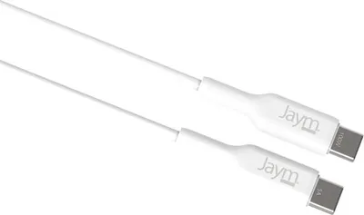 Image de Jaym, Câble USB-C / USB-C PD 3.0 100W charge et synchronisation 2m, Blanc
