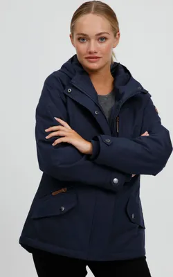 Produktbild von OXMO OXBellissa Damen Winterjacke Damenjacke Jacke gefüttert mit Kapuze
