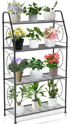 Produktbild von Plantenstandaard aus Metall 4-Lagig - Innen/Außen - Tragfähigkeit 68 kg