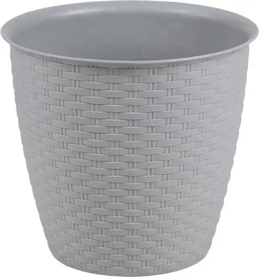 Image de DOCHTMANN Pot en rotin 25 x 23 cm, gris