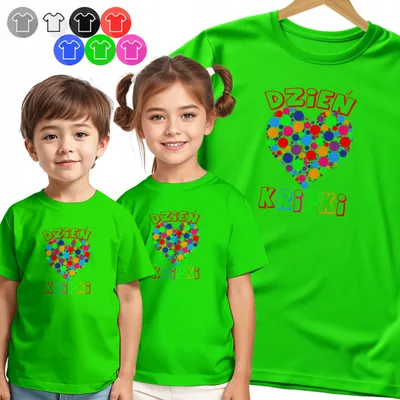 Produktbild von Kinder-T-Shirt - Bunte Punkte Herz Tag Punkte - 122 S
