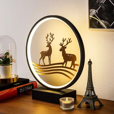Immagine prodotto di Opviq, XMAS6- XMAS6SHD, nero, rame, lampada da tavolo, 16 x 9 x 4 cm, 100% metallo