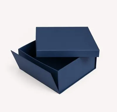 Image de Boîte pliable avec couvercle 250 x 250 x 120 Bleu foncé