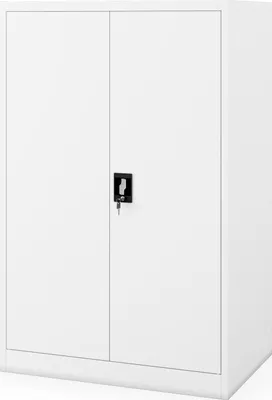 Produktbild von Büroschrank für Dokumente aus Metall KEVIN D600 900 x 1400 x 600 mm weiß