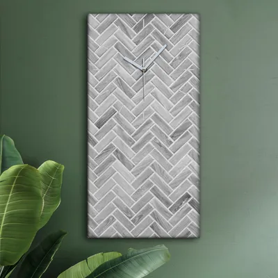 Produktbild von Wohnzimmer Leinwand Uhr Geräuschlos Küche 30x60 Geometrisch, Abstrakt, Textur, weiße Zeiger