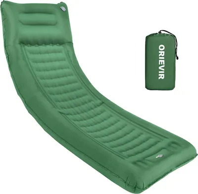 Produktbild von Camping Schlafmatte - 12 cm dicke aufblasbare Matratze für Reisen - Selbstaufblasbare Schlafmatte mit Kissen für Wandern - Strandzelt Trekking Outdoor ultraleichte Luftmatratze