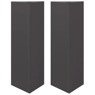 Zdjęcie produktu dla vidaXL Sadzarka 2 szt. czarna trójkątna 30x26x75 cm stalowa