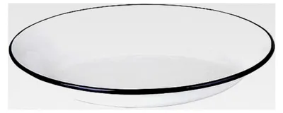 Produktbild von flach ovale Stahlplatte weiß 25 x 17 cm