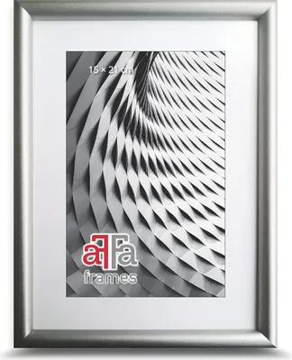 Produktbild von aFFa frames Finger-Bilderrahmen aus Holz mit Ständern & Aufhängern | Rechteckiges Format mit Acrylglasfront (Plexiglas) | Silber, 15x20 cm