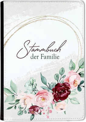 Produktbild von Familienstammbuch, Stammbuch A5 Boho Gold Brombeere Rahmen Stammbuch der Familie, für Hochzeit