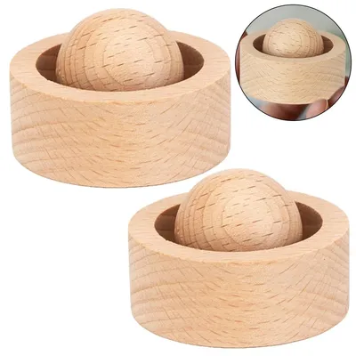 Produktbild von 2 Stück Diffusor Kugel aus Holz, rund, Handgefertigte Aromatherapie Dekorationen aus Holz, Dekoration für Zuhause, Büro, Auto Reisen
