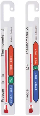 Produktbild von Kühlschrank Gefrierthermometer Set Farbcodierte Temperaturzonen