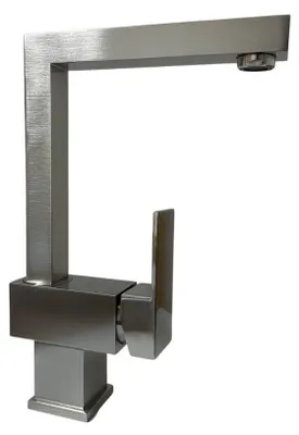 Immagine prodotto di Rubinetto Cucina Miscelatore Monocomando Lavello Girevole in Ottone   Finitura Inox