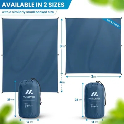 Produktbild von Tarp 300 x 75 cm, wasserdicht, blau, für Camping