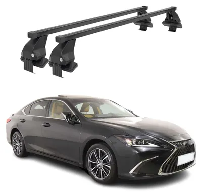 Image de Barres Transversales Menabo pour Lexus ES XZ10 2018-2025 Noir, Image générée par une IA