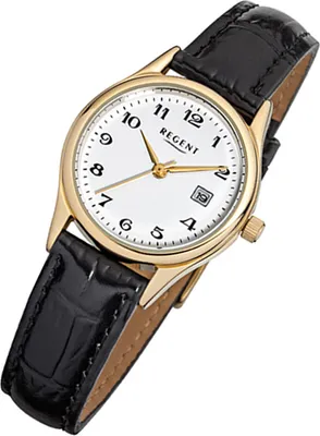 Produktbild von Regent Armbanduhr schwarz F-835 Damen Analog-Quarzuhr URF835