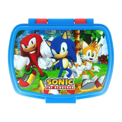 Productafbeelding van Lunchbox voor kinderen, Sonic, blauw-rood, ontbijtbox, 450 ml