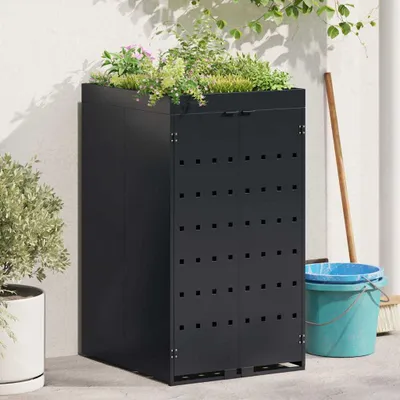 Produktbild von "Schlussverkauf" Rollabfallbehälter/Mülltonnenbox - mit Pflanzdach für einen 240L Behälter  C17009