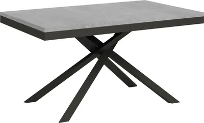 Immagine prodotto di ITYHOME - Tavolo allungabile 160/420X90 cm Karida Evolution cemento telaio e gambe antracite