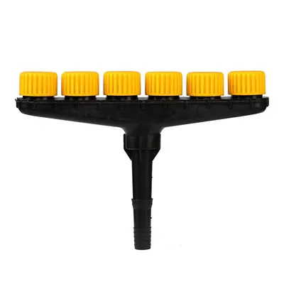 Produktbild von Gartensprüher mit 6 Düsen, einstellbarer Sprühweite,Schlauchschelle & Adapter,für Rasen, Garten, Pflanzen, Gemüse und Blumen