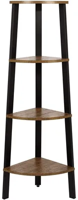 Image de Étagère d'Angle Industrielle Oxford en Métal et Bois