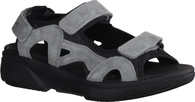 Produktbild von Xsensible Timor bequeme Herrensandale, Leder/Textil, Ash Grey, Wechselfußbett - Herrenschuhe Sandale / Pantolette, Grau, leder/textil