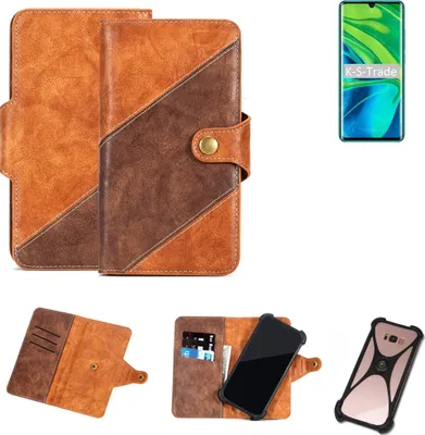 Produktbild von K-S-Trade Handyhülle Schutzhülle Bookstyle Case Wallet-Case kompatibel mit Xiaomi Mi Note 10 Cover Klapphülle Kantenschutz Smartphone dunkelbraun