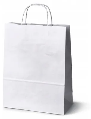 Obrázek produktu pro Allbag Papírová taška bílá kraftová 24x10x32 cm