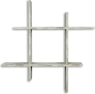 Produktbild von levandeo Hashtag Regal 75x75cm Wandregal Holz Shabby Chic Bücherregal Deko