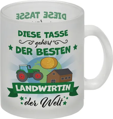 Produktbild von Beste Landwirtin der Welt Glas Tasse