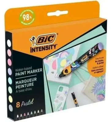 Zdjęcie produktu dla Markery akrylowe BIC Intensity Pastel 12 kolorów