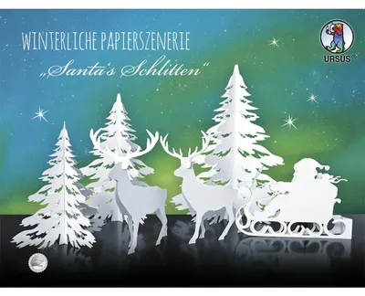 Produktbild von URSUS Winterliche Papierszenerie "Santas Schlitten"