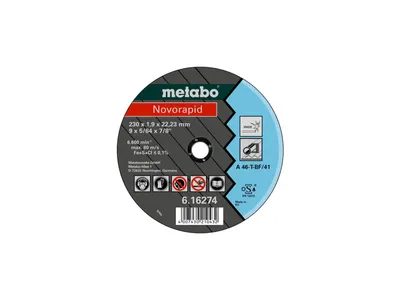 Image de Metabo Novorapid 115 x 1,0 x 22,23 mmInoxDisque à tronçonner modèle droit