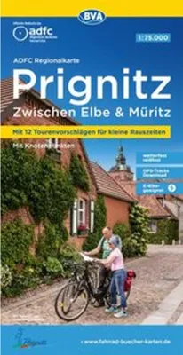 Produktbild von ADFC-Regionalkarte Prignitz, 1:75.000, mit Tagestourenvorschlägen, reiß- und wetterfest, E-Bike-geeignet, mit Knotenpunkten, GPS-Tracks Download,