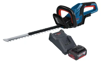 Zdjęcie produktu dla Akumulatorowe nożyce do żywopłotu Bosch GHE 18V-50 Professional 18 V 50 cm bezszczotkowe + 1x akumulator 4,0 Ah + ładowarka