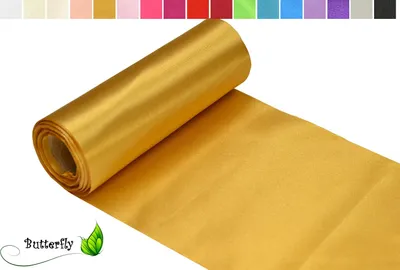 Produktbild von 9m Rolle Satin Tischband 30cm, Farbauswahl:gold 687H