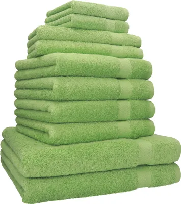 Produktbild von Betz 10-tlg. Handtuch-Set PREMIUM CLASSIC 2 Duschtücher 4 Handtücher 2 Gästetücher 2 Seiftücher  Farbe: apfelgrün