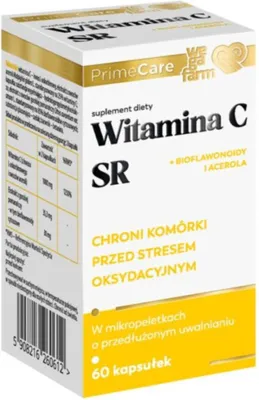 Produktbild von WegaFarm Vitamin C SR+ Bioflavonoide und Acerola 60 Kapseln