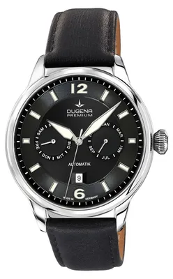 Produktbild von Dugena 7000304 Herren-Armbanduhr, Edelstahl-Gehäuse, Leder-Armband