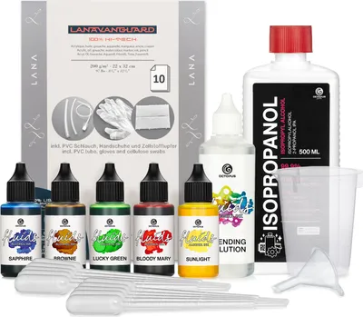 Immagine prodotto di Octopus Fluids Alcohol Ink Starter Set completo CIRCLE con accessori Inchiostro a base alcolica per Fluid Art