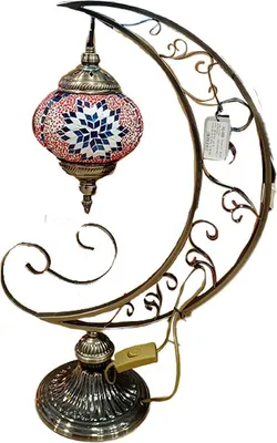 Image de Lampe de table - abat-jour unique, multicolore