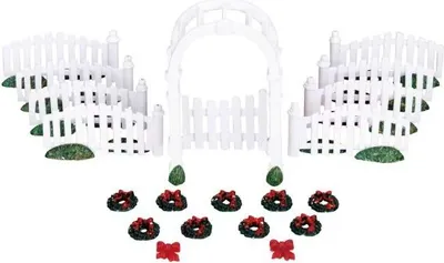 Produktbild von LEMAX - Plastic Arbor & Picket Fences with Decorations