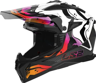 Image de LS2 MX708 Fast II Wash casque de motocross, noir/blanc/rouge, L (59/60)