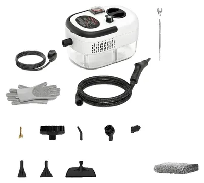 Immagine prodotto di Pulitore a vapore portatile, pulizia potente, livelli di vapore regolabili, 2500W