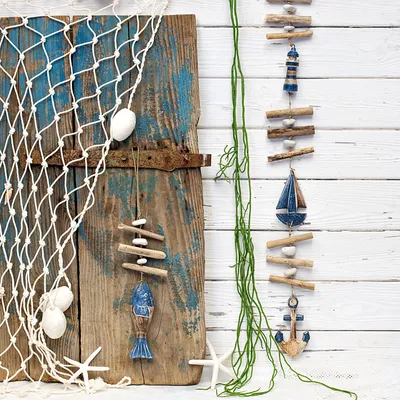 Windgong drijfhout maritiem 100 cm – 3 Motive
