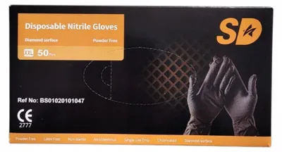 Produktbild von Einweghandschuhe Arnova Sd Medispo Diamond Gripp Nitril schwarz Größe 11 XXL
