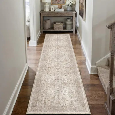 Immagine prodotto di Tappetino beige, lavabile, 60 x 90 cm, antiscivolo, per interni